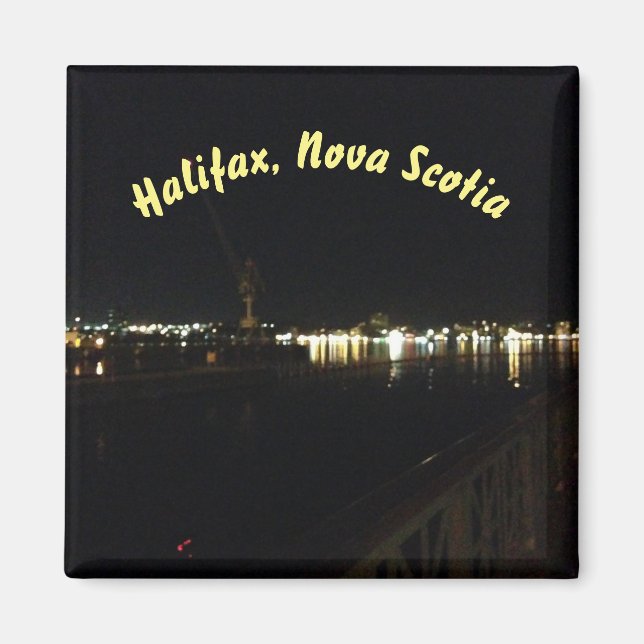 Halifax, Nova Scotia Night Magnet (Front)