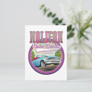 Halifax Nova Scotia travel logo Invitation Postcard