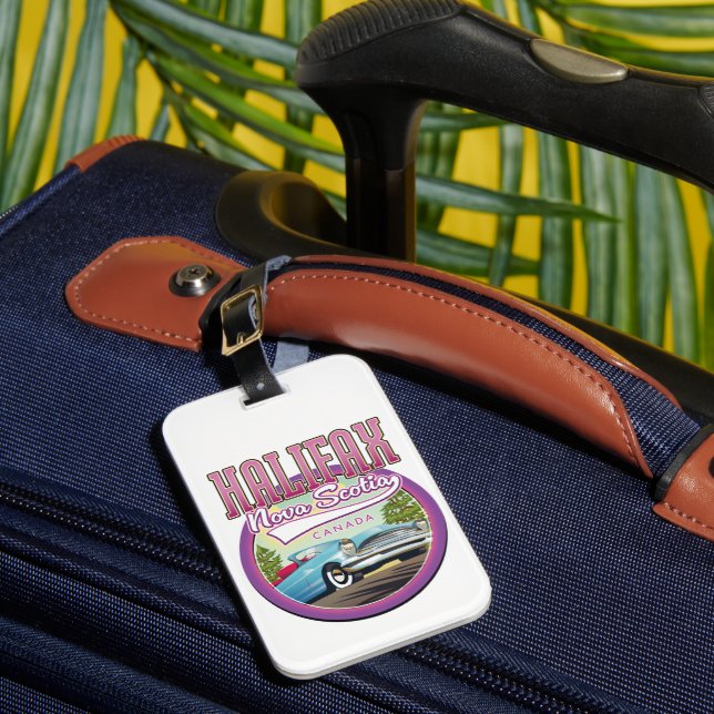 Halifax Nova Scotia travel logo  Luggage Tag (Front Insitu 1)