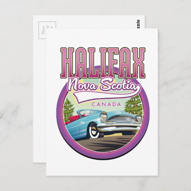 Halifax Nova Scotia travel logo Postcard (Front/Back)
