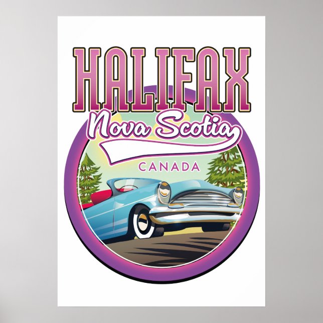 Halifax Nova Scotia travel logo  Poster (Front)