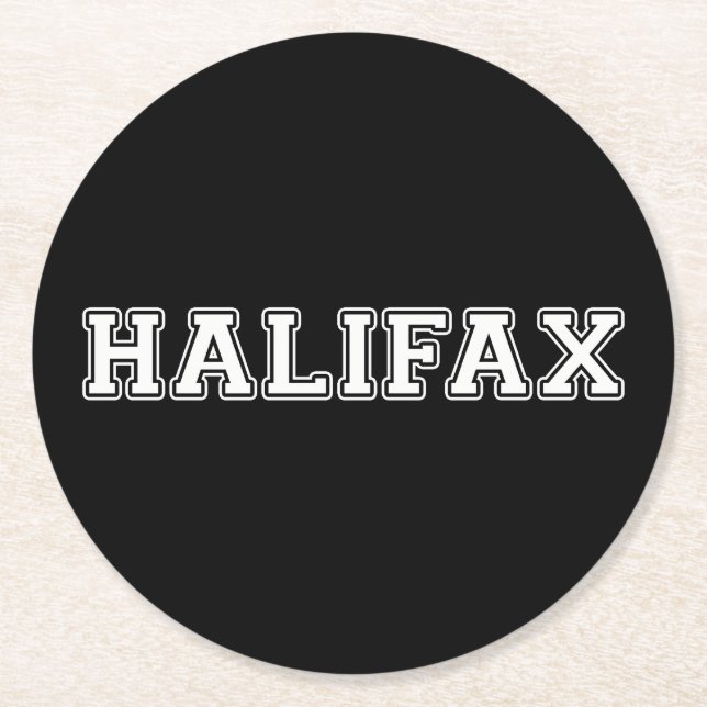 Halifax Round Paper Coaster (Front)