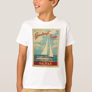Halifax Sailboat Vintage Travel Canada T-Shirt