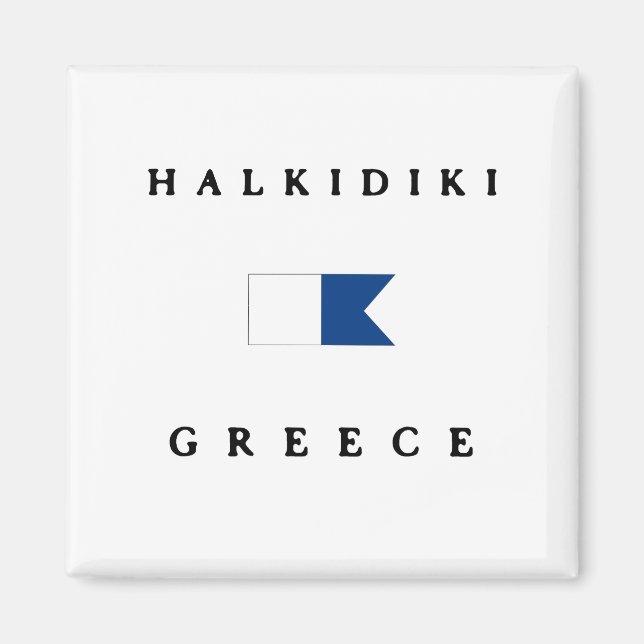 Halkidiki Greece Alpha Dive Flag Magnet (Front)