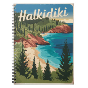 Halkidiki Greece vintage Notebook