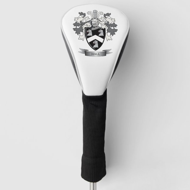 Hall Family Crest Coat of Arms Golf Head Cover (Front)