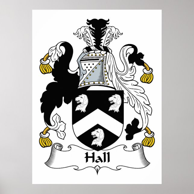 Hall Family Crest Poster (Front)