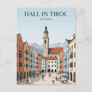 Hall in Tirol Austria Postcard