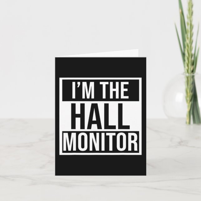 Hall Monitor Gift Back To School Student  Card (Front)