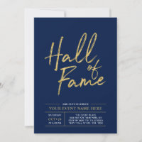 Hall of Fame | Gold & Blue Modern Party