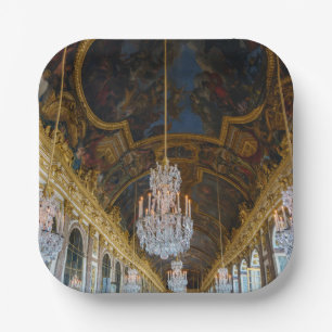 Hall of Mirrors in the Chateau de Versailles Paper Plate
