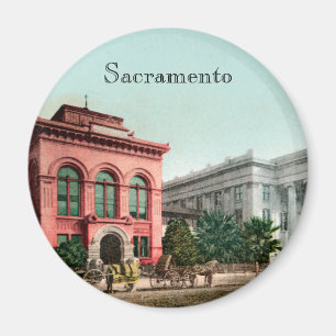 Hall Of Records Vintage California Magnet