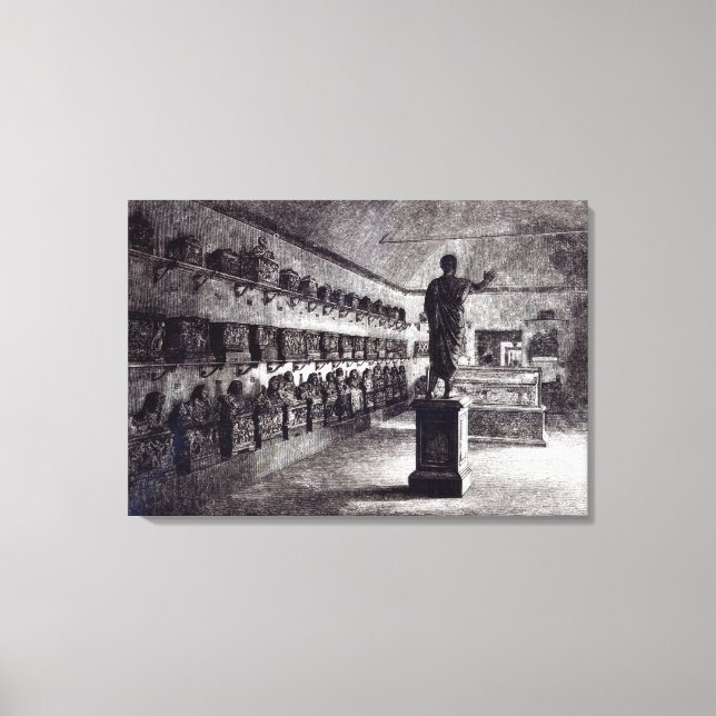 Hall of the Arringatore, Etruscan Museum Canvas Print (Front)