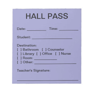 Hall Pass Pad (Sky)