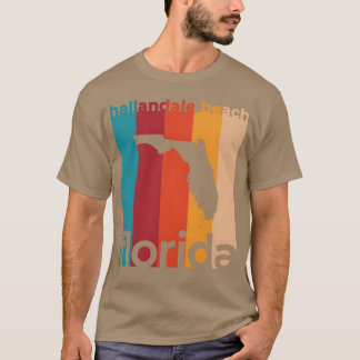 Hallandale Beach Florida Retro 80s funny T-Shirt