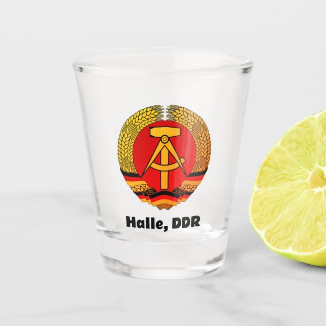 Halle, Deutsche Demokratische Republik - DDR Shot Glass (Front)