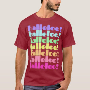 Halleloo Rainbow Pastel Aesthetic Pride Retro T-Shirt