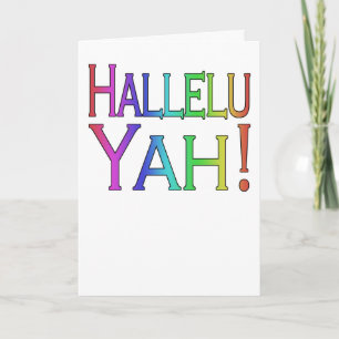 Hallelu Yah! (rainbow) easter card