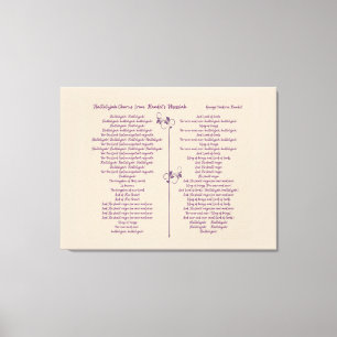 Hallelujah Chorus  Handel's Messiah purple text Canvas Print