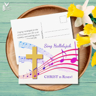 HALLELUJAH CHRIST IS RISEN Easter Postcard