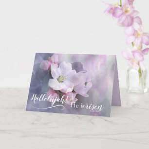 Hallelujah He is Risen   Luke 24:6 Easter Card