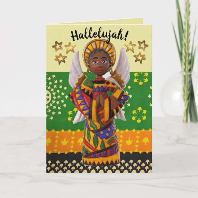 Hallelujah Our Saviour Is Born Christmas Holiday Card (Front)