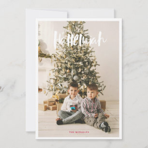 Hallelujah Religious Christmas Photo Card