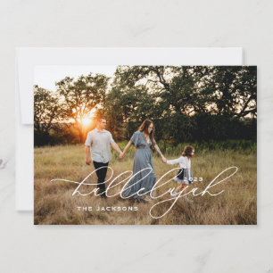 Hallelujah Scripted Religious Christmas Holiday Card