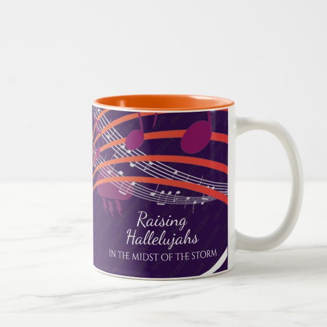 HALLELUJAHN Personalised PURPLE Two-Tone Coffee Mug (Right)