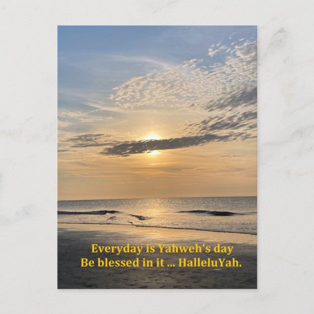 HalleluYah sunrise postcard (Front)