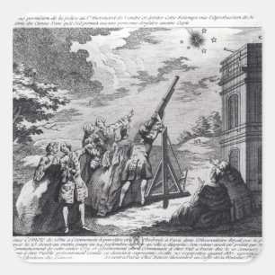 Halley's Comet Observed in 1759 by Cassini III Square Sticker
