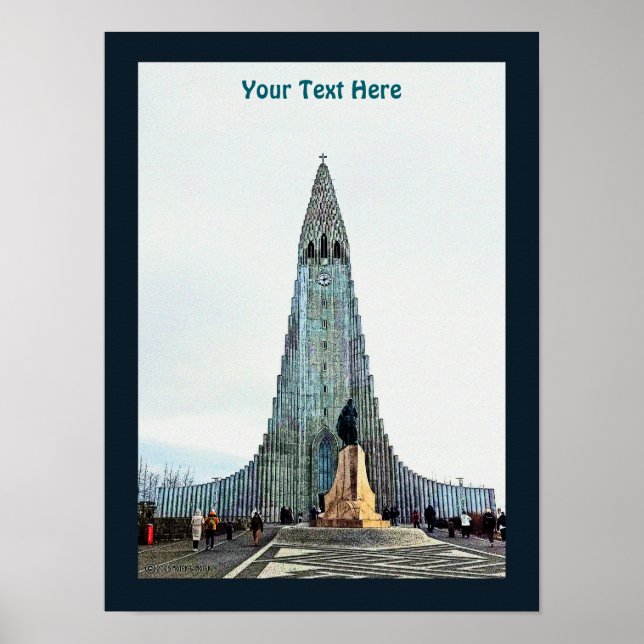 Hallgrímskirkja, Reykjavik Poster (Front)