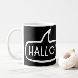 HALLO! German Greeting, Hello Speech Bubble Coffee Mug