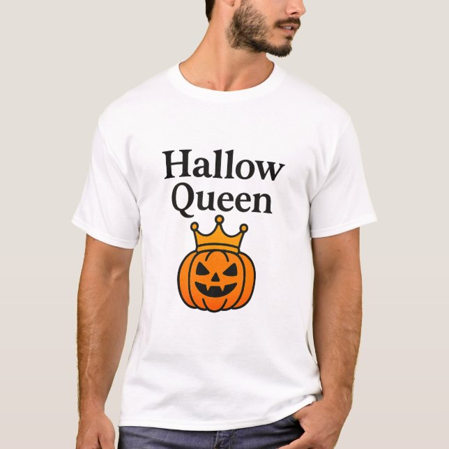 Hallo Queen Funny Halloween Costume Shirt (Front)