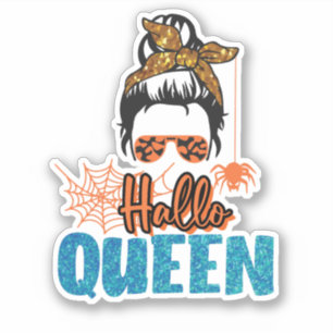 Hallo Queen – Messy Bun Woman with Spider 