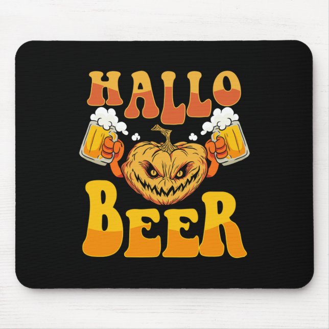 Hallobeer – Trick Or Treat Game Beer Drinking Part Mouse Pad (Front)