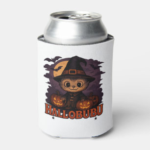 Hallobubu Halloween Cute & Spooky Witch Cat T-Shir Can Cooler