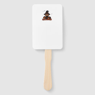 Hallobubu Halloween Cute & Spooky Witch Cat T-Shir Hand Fan