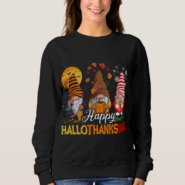 Hallothanksmas Christmas Fall Sweatshirt (Front)