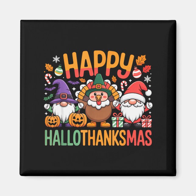 Hallothanksmas Dental Istant Funny Tooth Christmas Magnet (Front)