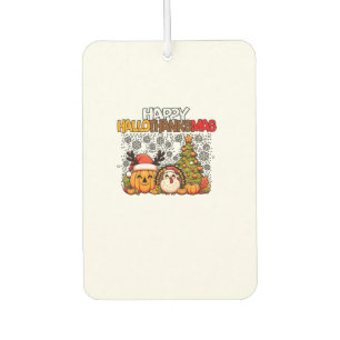 HalloThanksMas Funny Cute Halloween Thanksgiving C Car Air Freshener