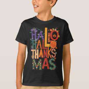 Hallothanksmas Funny Halloween Thanksgiving Christ T-Shirt