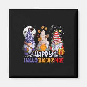 Hallothanksmas Gnomes Halloween Thanksgiving Chris Magnet