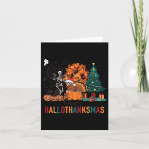 Hallothanksmas Halloween Costume Thanksgiving Xmas Card