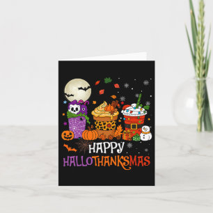 Hallothanksmas Halloween Thanksgiving Christmas Co Card