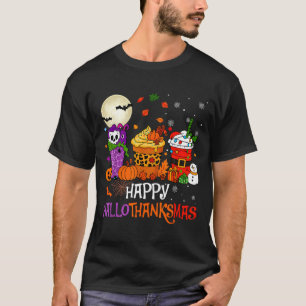 Hallothanksmas Halloween Thanksgiving Christmas Co T-Shirt