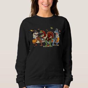 Hallothanksmas Halloween Thanksgiving Christmas Di Sweatshirt