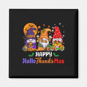 Hallothanksmas Halloween Thanksgiving Christmas Gn Magnet