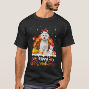 HalloThanksMas Halloween Thanksgiving Christmas Ma T-Shirt