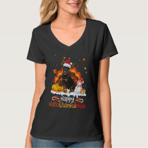 HalloThanksMas Halloween Thanksgiving Christmas Ro T-Shirt